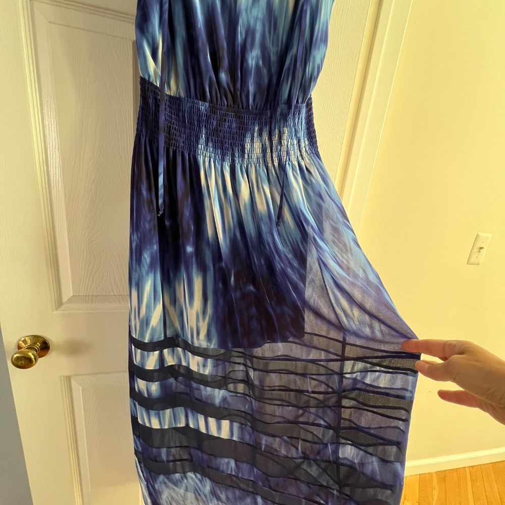 Catherine Malandrino size 8 blue and white maxi dress - Picture 2 of 2